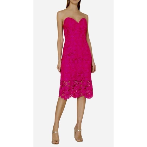 MILLY Dresses & Skirts - Milly Luisa Sweetheart Lace Strapless Sheath Dress Womens Size 4 NWT $525